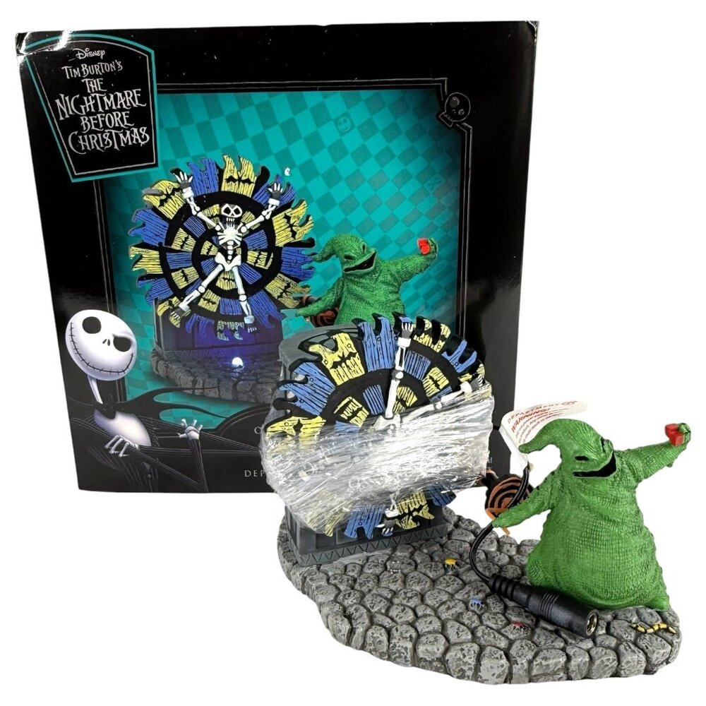 Dept 56 The Nightmare Before Christmas‎ Oogie Boogie Gives A Spin Figurine New